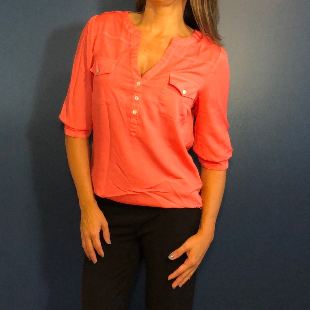 🎀 lightweight Coral 3/4 sleeve 🎀